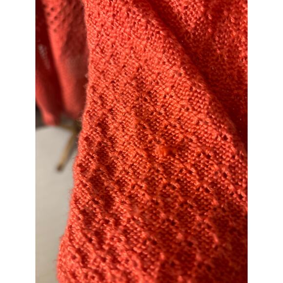 99 Jane Street Long Line Rust Open Front Cardigan XL Fall Winter Academia Boho - Picture 11 of 12